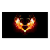 Angel Fire Heart with Wings