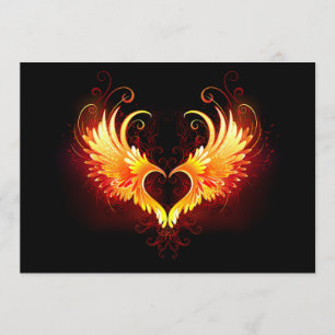 Angel Fire Heart with Wings Menu