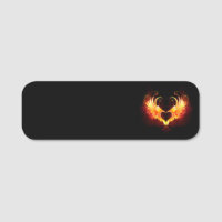 Angel Fire Heart with Wings