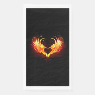Angel Fire Heart with Wings Napkin
