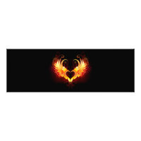 Angel Fire Heart with Wings