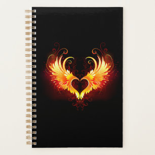 Angel Fire Heart with Wings Planner