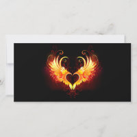 Angel Fire Heart with Wings