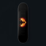 Angel Fire Heart with Wings Skateboard<br><div class="desc">Angel fire heart with flaming wings on black background.</div>