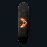 Angel Fire Heart with Wings Skateboard<br><div class="desc">Angel fire heart with flaming wings on black background.</div>