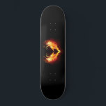 Angel Fire Heart with Wings Skateboard<br><div class="desc">Angel fire heart with flaming wings on black background.</div>