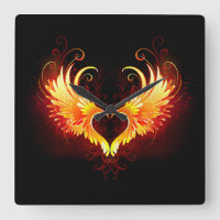 Angel Fire Heart with Wings