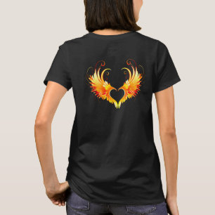 Angel Fire Heart with Wings T-Shirt
