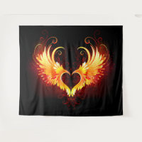 Angel Fire Heart with Wings