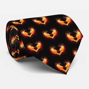 Angel Fire Heart with Wings Tie