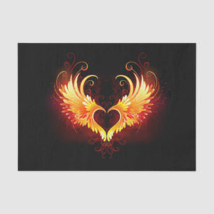 Angel Fire Heart with Wings Tissue Paper