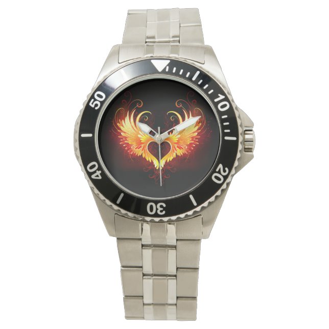 Angel Fire Heart with Wings Watch (Front)