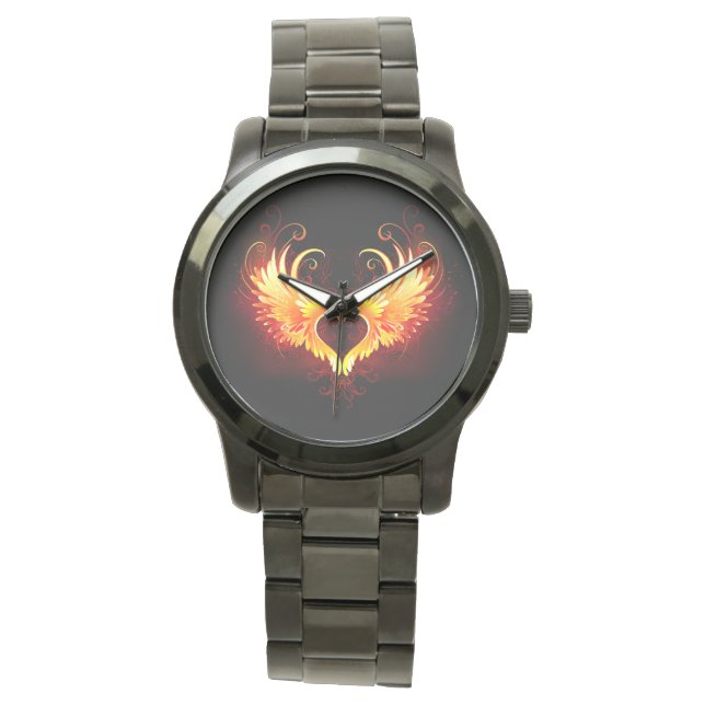Angel Fire Heart with Wings Watch (Front)