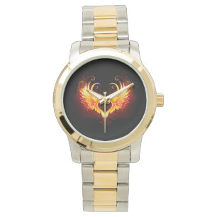 Angel Fire Heart with Wings Watch