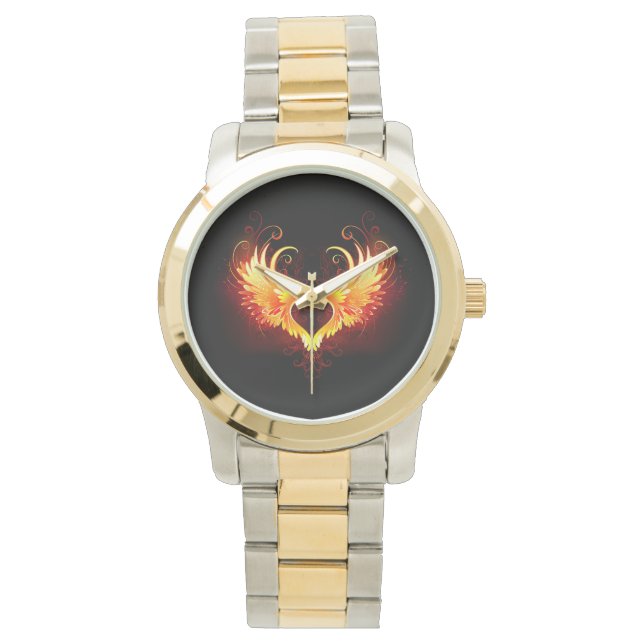 Angel Fire Heart with Wings Watch (Front)
