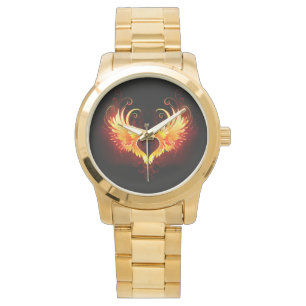 Angel Fire Heart with Wings Watch