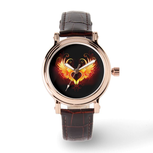 Angel Fire Heart with Wings Watch (Front)