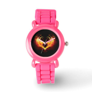 Angel Fire Heart with Wings Watch
