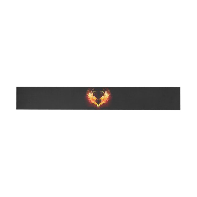Angel Fire Heart with Wings Wrap Around Label (Individual)
