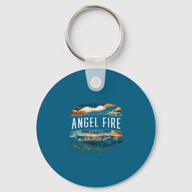 Angel Fire Mountains New Mexico Hiking Outdoors Vi Key Ring (Front)