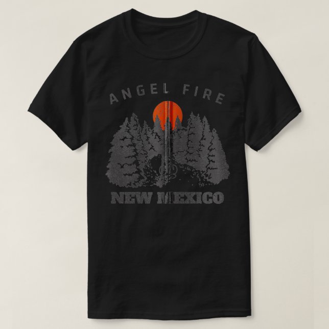 Angel Fire New Meico Mountain Biking Hiking Travel T-Shirt (Design Front)