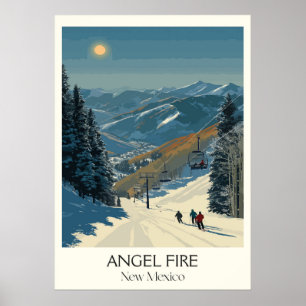 Angel Fire New Mexico Ski Scene Poster
