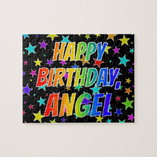 "ANGEL" First Name, Fun "HAPPY BIRTHDAY" Jigsaw Puzzle