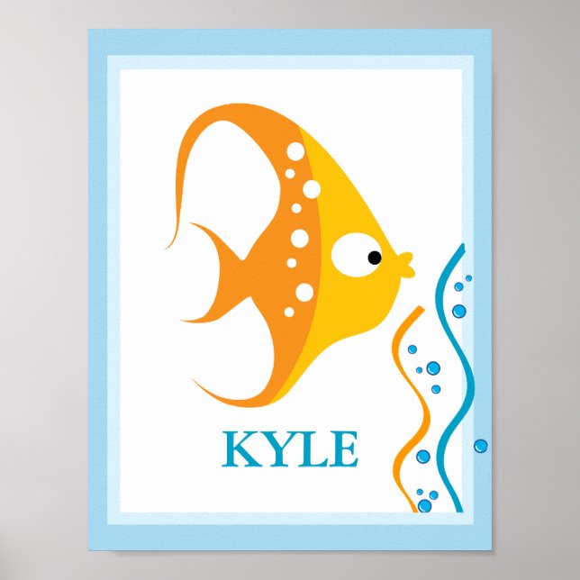 ANGEL FISH Under the Sea CUSTOM NAME PRINT (Front)