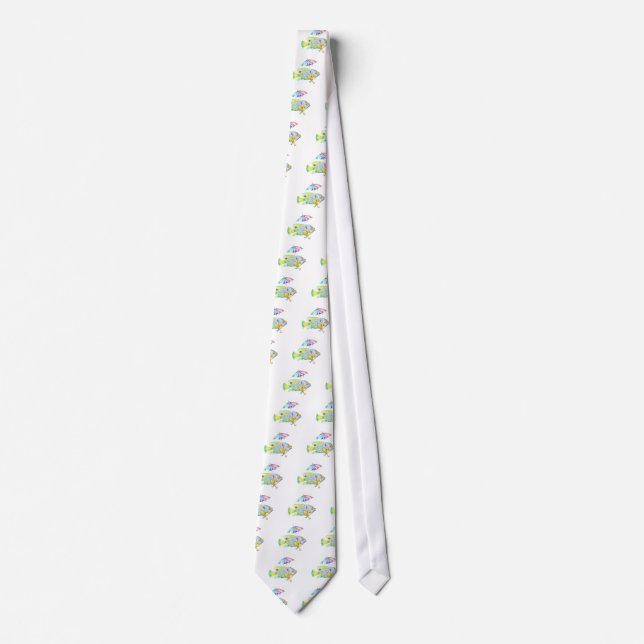 Angel Fish With Umbrella Tie (Front)