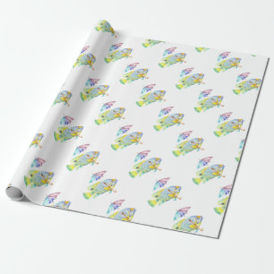 Angel Fish With Umbrella Wrapping Paper