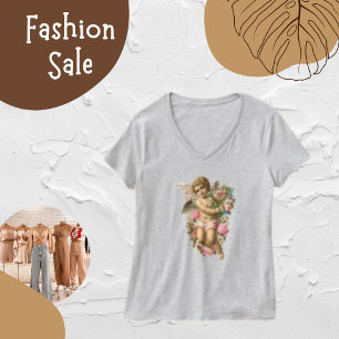 Angel Floral Flower Rose Wing Women's T-shirt