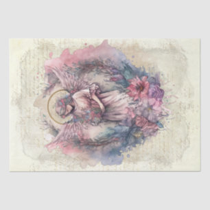 Angel Floral Watercolor Tissue Paper
