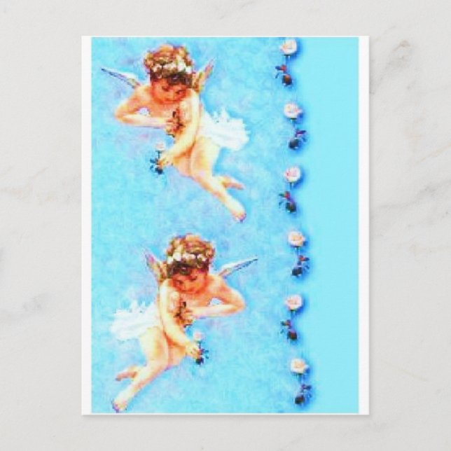 angel flowers postcard (Front)
