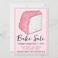 Angel Food Cake Slice Bake Sale Dessert Social