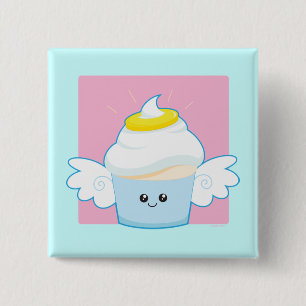 Angel Food Cupcake 15 Cm Square Badge