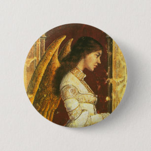 Angel Fresco Design 6 Cm Round Badge