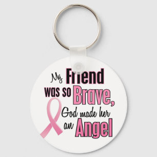 Angel FRIEND Breast Cancer T-Shirts & Apparel Key Ring