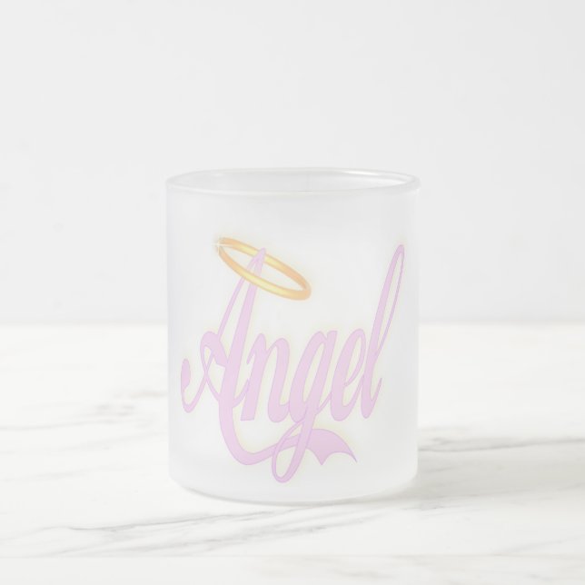 Angel - Frosted Glass Mug (Center)