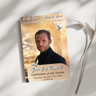 Angel Funeral Service Program Flyer