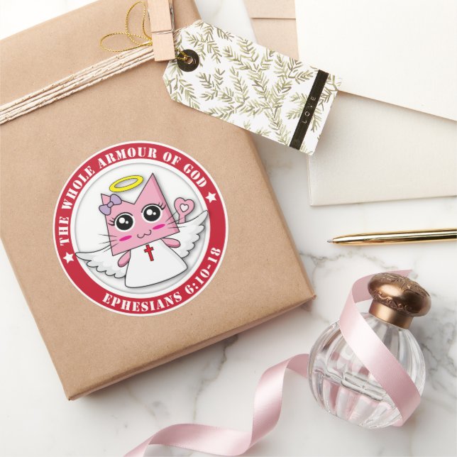 Angel Ga Ga Round Stickers (Gifting)