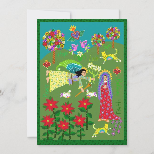 Angel Gabriel and the Virgin Mary Annunciation Card (Front)