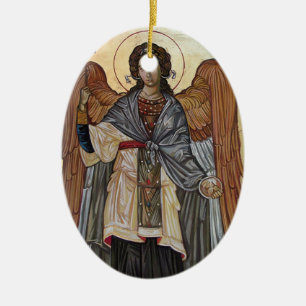 Angel Gabriel Icon Ceramic Tree Decoration