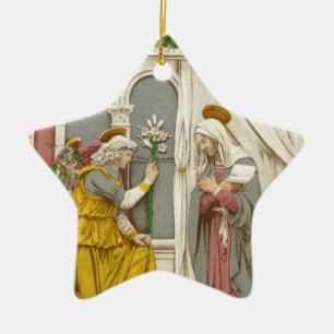 Angel Gabriel The Annunciation To Mary Ceramic Tree Decoration