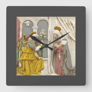 Angel Gabriel The Annunciation To Mary Square Wall Clock