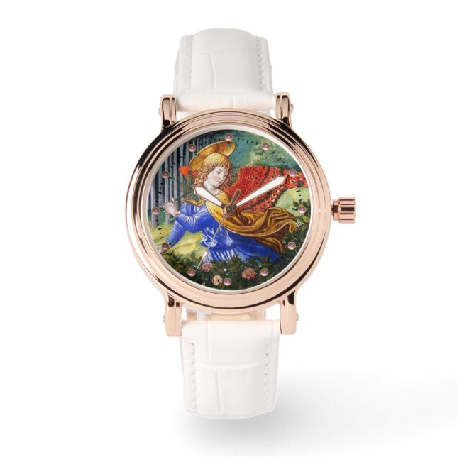 Angel Gathering Flowers in a Heavenly Landscape Watch (Front)