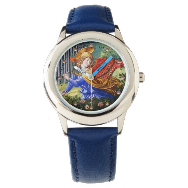 Angel Gathering Flowers in a Heavenly Landscape Watch (Front)