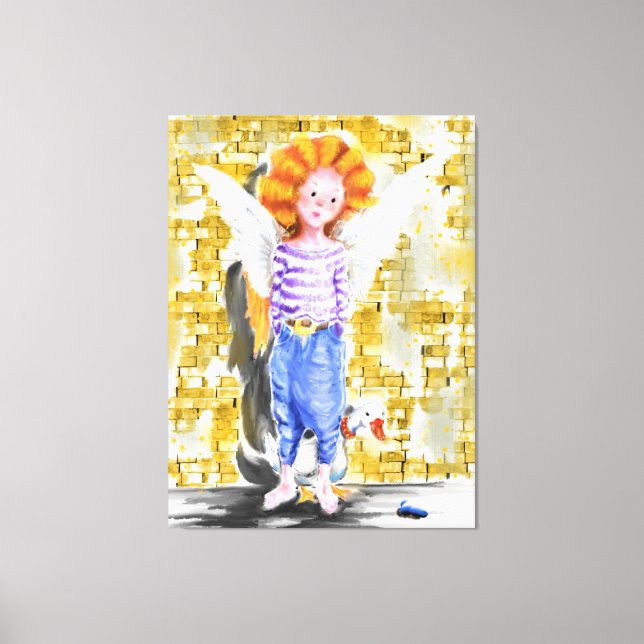 Angel Girl Canvas Print (Front)