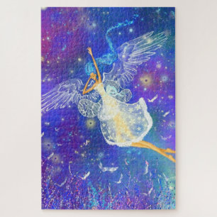 Angel Girl - Vintage Drawing Fantasy Fairytale Jigsaw Puzzle