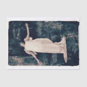 Angel Girl Vintage Old Style Grunge Texture Tissue Paper