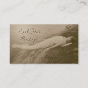 Angel Girl Vintage Sepia Angel Card Reading 